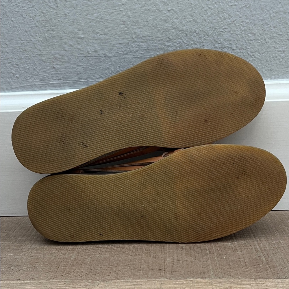 Nisolo Tan Woven Leather Huarache Flats - Picture 12 of 15